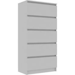 ASUPERMALL Buffet A Tiroirs Gris 60x35x121 Cm Agglomere -Buffet et enfilade Soldes 27972376 4