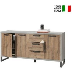 LLB LIVING LIFE BED Buffet En Bois Design Industriel Moderne Pour Cuisine Houston -Buffet et enfilade Soldes 28011860 2