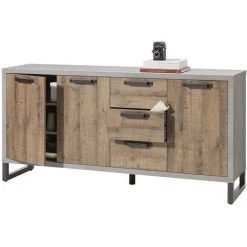 LLB LIVING LIFE BED Buffet En Bois Design Industriel Moderne Pour Cuisine Houston -Buffet et enfilade Soldes 28011860 3