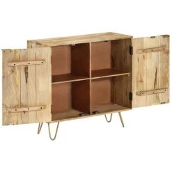 TRUE DEAL Buffet Bois De Manguier Massif 80 X 30 X 75 Cm -Buffet et enfilade Soldes 28025797 3