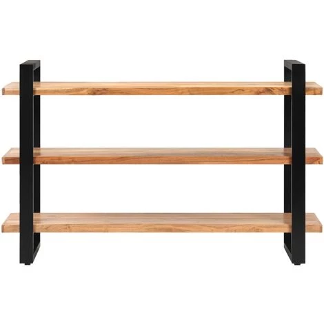 Buffet Avec 3 Etagères 120x40x75 Cm Bois D'Acacia Massif VidaXL 2 Buffet Avec 3 Etagères 120x40x75 Cm Bois D'Acacia Massif VidaXL – Image 2