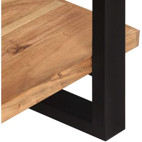 Buffet Avec 3 Etagères 120x40x75 Cm Bois D'Acacia Massif VidaXL 4 Buffet Avec 3 Etagères 120x40x75 Cm Bois D'Acacia Massif VidaXL – Image 4