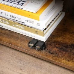 SONGMICS VASAGLE Meuble De Salle De Bain, Meuble De Rangement, Placard 4 Niveaux, Étagère Rustique Chic, 60 X 30 X 80 Cm, Avec Portes Persiennes, Compartiments, Planche Réglable, Marron Rustique BBK44BX - Marron Rustique -Buffet et enfilade Soldes 28260502 4