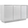 MILIBOO Buffet Design 3 Portes Blanc Laqué Brillant L138 Cm COMO - Blanc Laqué