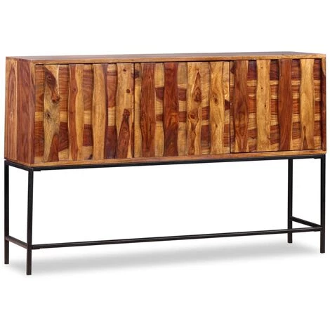 YOUTHUP Buffet Bois Massif De Sesham 120 X 30 X 80 Cm - Brun 3 YOUTHUP Buffet Bois Massif De Sesham 120 X 30 X 80 Cm - Brun – Image 3