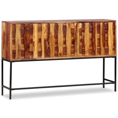 YOUTHUP Buffet Bois Massif De Sesham 120 X 30 X 80 Cm - Brun 4 YOUTHUP Buffet Bois Massif De Sesham 120 X 30 X 80 Cm - Brun – Image 4