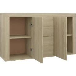 YOUTHUP Buffet Chêne Sonoma 120x36x69 Cm Aggloméré - Brun 9 YOUTHUP Buffet Chêne Sonoma 120x36x69 Cm Aggloméré - Brun -Buffet et enfilade Soldes 28583568 5