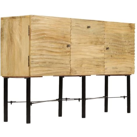 TRUE DEAL Buffet Bois De Manguier Massif 118 X 30 X 70 Cm 2 TRUE DEAL Buffet Bois De Manguier Massif 118 X 30 X 70 Cm – Image 2