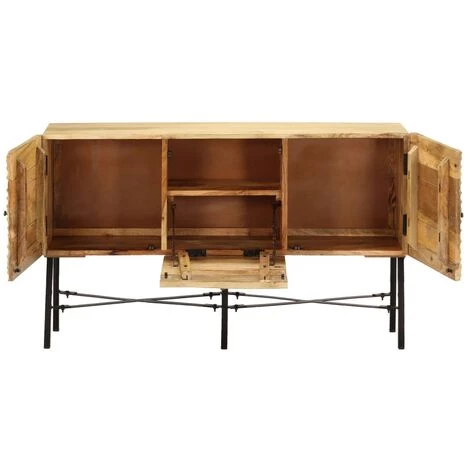 TRUE DEAL Buffet Bois De Manguier Massif 118 X 30 X 70 Cm 5 TRUE DEAL Buffet Bois De Manguier Massif 118 X 30 X 70 Cm – Image 5