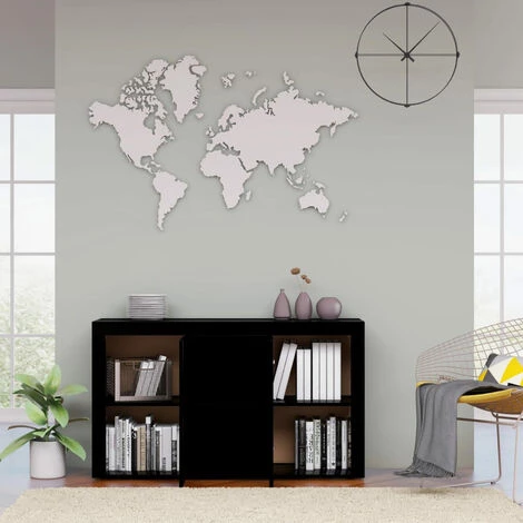 ASUPERMALL Buffet Noir Brillant 120x36x69 Cm Agglomere 3 ASUPERMALL Buffet Noir Brillant 120x36x69 Cm Agglomere – Image 3