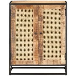 VidaXL Buffet 60x35x75 Cm Bois De Manguier Brut Et Canne Naturelle - Brun 7 VidaXL Buffet 60x35x75 Cm Bois De Manguier Brut Et Canne Naturelle - Brun -Buffet et enfilade Soldes 28876585 3