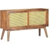 VidaXL Buffet 112x30x65 Cm Bois De Manguier Massif - Brun