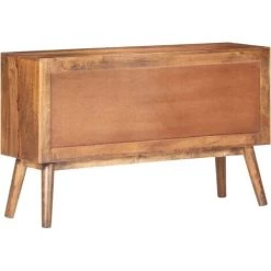 VidaXL Buffet 112x30x65 Cm Bois De Manguier Massif - Brun -Buffet et enfilade Soldes 28965152 5