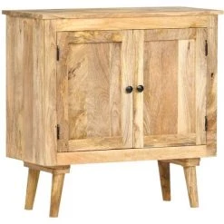ASUPERMALL Buffet 75 X 35 X 75 Cm Bois De Manguier Massif -Buffet et enfilade Soldes 29054898 3