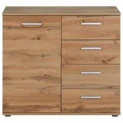 IDIMEX Buffet CHICAGO Commode Meuble De Rangement En Mélaminé Décor Chêne Wotan, Avec 4 Tiroirs Et 1 Porte - Chêne Wotan 6 IDIMEX Buffet CHICAGO Commode Meuble De Rangement En Mélaminé Décor Chêne Wotan, Avec 4 Tiroirs Et 1 Porte - Chêne Wotan -Buffet et enfilade Soldes 29339477 3