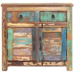 TRUE DEAL Buffet 70x35x65 Cm Bois De Récupération Massif -Buffet et enfilade Soldes 29369571 3