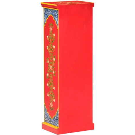 VidaXL Buffet Peint à La Main 40x30x120 Cm Bois De Manguier Solide - Multicolore 5 VidaXL Buffet Peint à La Main 40x30x120 Cm Bois De Manguier Solide - Multicolore – Image 5