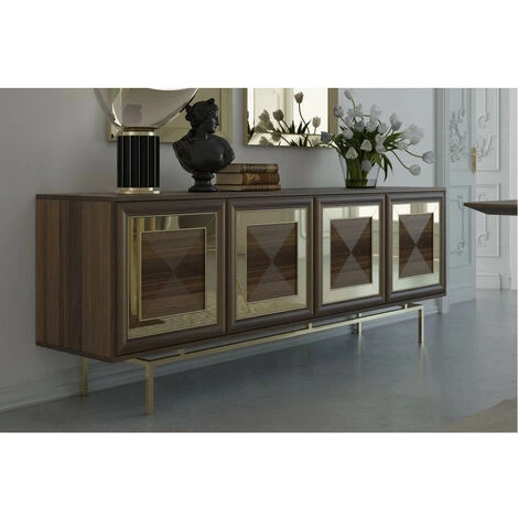 AZURA HOME DESIGN Buffet LUXEMBURG 4 Portes - Miroir 1 AZURA HOME DESIGN Buffet LUXEMBURG 4 Portes - Miroir