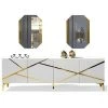 AZURA HOME DESIGN Buffet DIAMOND 4 Portes - Miroir