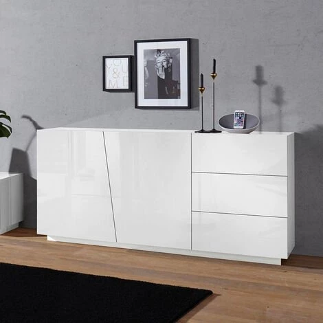 AHD AMAZING HOME DESIGN Commode Design Moderne 2 Portes 3 Tiroirs Coulissants 180cm Vega Living L 1 AHD AMAZING HOME DESIGN Commode Design Moderne 2 Portes 3 Tiroirs Coulissants 180cm Vega Living L