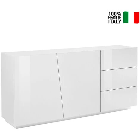 AHD AMAZING HOME DESIGN Commode Design Moderne 2 Portes 3 Tiroirs Coulissants 180cm Vega Living L 2 AHD AMAZING HOME DESIGN Commode Design Moderne 2 Portes 3 Tiroirs Coulissants 180cm Vega Living L – Image 2