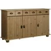Buffet 134x39x79,5 Cm Bois De Pin Massif VidaXL