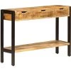 ASUPERMALL Buffet Avec 3 Tiroirs 110x35x75 Cm Bois Massif De Sesham