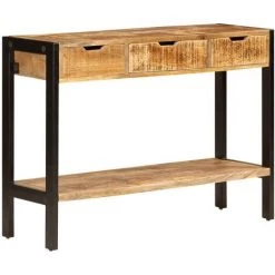 ASUPERMALL Buffet Avec 3 Tiroirs 110x35x75 Cm Bois Massif De Sesham -Buffet et enfilade Soldes 30044636 3