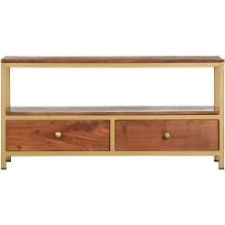 ASUPERMALL Buffet 90x30x45 Cm Bois D'acacia Massif -Buffet et enfilade Soldes 30045876 5