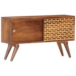 ASUPERMALL Buffet Marron Miel 88x24x50 Cm Bois De Manguier Solide -Buffet et enfilade Soldes 30045880 3