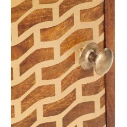 ASUPERMALL Buffet Marron Miel 88x24x50 Cm Bois De Manguier Solide -Buffet et enfilade Soldes 30045880 4