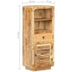 ASUPERMALL Buffet 45x32x110 Cm Bois De Manguier Brut -Buffet et enfilade Soldes 30048695 3