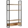 ASUPERMALL Buffet 118x30x200 Cm Bois De Manguier Solide Brut