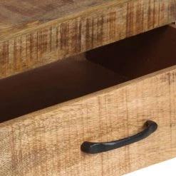 ASUPERMALL Buffet 118x30x200 Cm Bois De Manguier Solide Brut -Buffet et enfilade Soldes 30048756 5