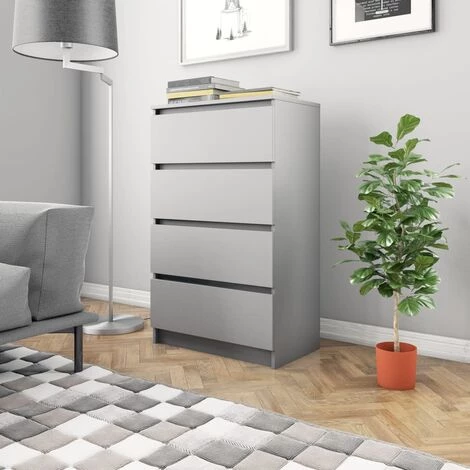 ASUPERMALL Buffet Gris 60x35x98,5 Cm Agglomere 1 ASUPERMALL Buffet Gris 60x35x98,5 Cm Agglomere