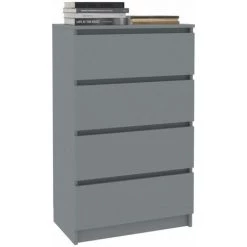 ASUPERMALL Buffet Gris 60x35x98,5 Cm Agglomere 7 ASUPERMALL Buffet Gris 60x35x98,5 Cm Agglomere -Buffet et enfilade Soldes 30049240 3