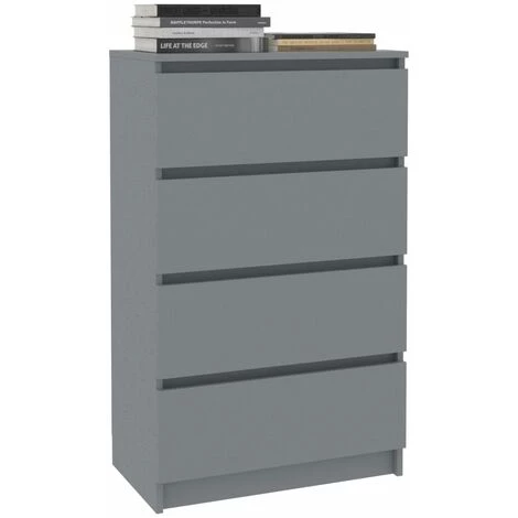 ASUPERMALL Buffet Gris 60x35x98,5 Cm Agglomere 3 ASUPERMALL Buffet Gris 60x35x98,5 Cm Agglomere – Image 3