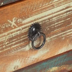 YOUTHUP Buffet 45x32x110 Cm Bois De Récupération Massif - Multicolore -Buffet et enfilade Soldes 30074040 5