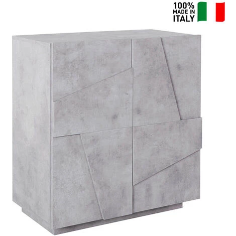 AHD AMAZING HOME DESIGN Buffet Moderne Desin 2 Portes 2 étagères Design Moderne Ping Side S Concrete 2 AHD AMAZING HOME DESIGN Buffet Moderne Desin 2 Portes 2 étagères Design Moderne Ping Side S Concrete – Image 2