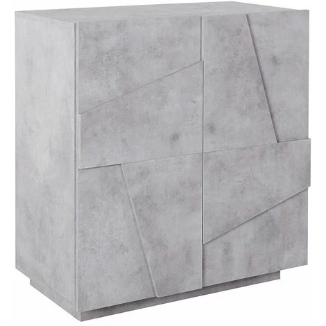 AHD AMAZING HOME DESIGN Buffet Moderne Desin 2 Portes 2 étagères Design Moderne Ping Side S Concrete 3 AHD AMAZING HOME DESIGN Buffet Moderne Desin 2 Portes 2 étagères Design Moderne Ping Side S Concrete – Image 3