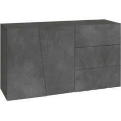 AHD AMAZING HOME DESIGN Buffet Commode Moderne 2 Portes 3 Tiroirs Vega Living Ardesia 7 AHD AMAZING HOME DESIGN Buffet Commode Moderne 2 Portes 3 Tiroirs Vega Living Ardesia -Buffet et enfilade Soldes 30101041 3