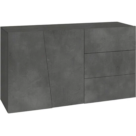 AHD AMAZING HOME DESIGN Buffet Commode Moderne 2 Portes 3 Tiroirs Vega Living Ardesia 3 AHD AMAZING HOME DESIGN Buffet Commode Moderne 2 Portes 3 Tiroirs Vega Living Ardesia – Image 3