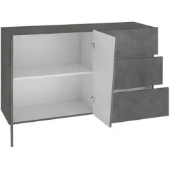 AHD AMAZING HOME DESIGN Buffet Commode Moderne 2 Portes 3 Tiroirs Vega Living Ardesia 8 AHD AMAZING HOME DESIGN Buffet Commode Moderne 2 Portes 3 Tiroirs Vega Living Ardesia -Buffet et enfilade Soldes 30101041 4