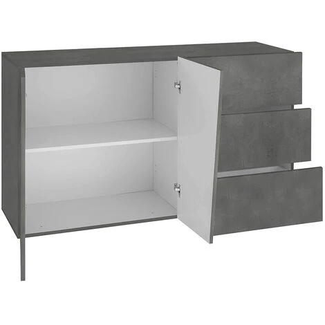 AHD AMAZING HOME DESIGN Buffet Commode Moderne 2 Portes 3 Tiroirs Vega Living Ardesia 4 AHD AMAZING HOME DESIGN Buffet Commode Moderne 2 Portes 3 Tiroirs Vega Living Ardesia – Image 4