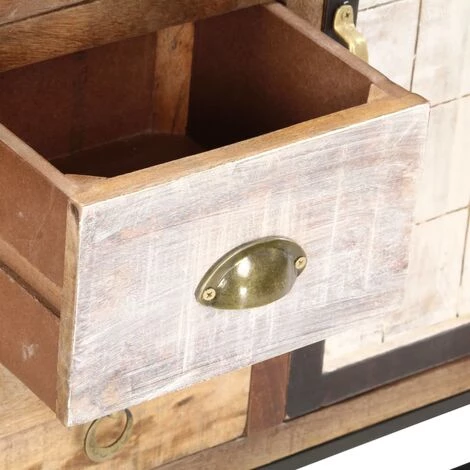 TRUE DEAL Buffet 60x30x70 Cm Bois De Récupération Solide 4 TRUE DEAL Buffet 60x30x70 Cm Bois De Récupération Solide – Image 4