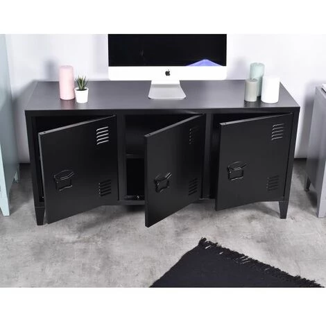 HOMYLIN Buffet Armoire De Rangement Avec Portes Coulissantes Et étagères Réglables, Armoires De Cuisine, Garde-manger 2 HOMYLIN Buffet Armoire De Rangement Avec Portes Coulissantes Et étagères Réglables, Armoires De Cuisine, Garde-manger – Image 2