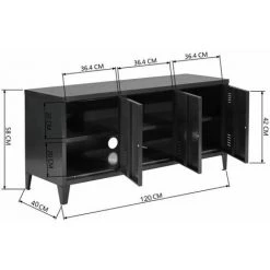 HOMYLIN Buffet Armoire De Rangement Avec Portes Coulissantes Et étagères Réglables, Armoires De Cuisine, Garde-manger 7 HOMYLIN Buffet Armoire De Rangement Avec Portes Coulissantes Et étagères Réglables, Armoires De Cuisine, Garde-manger -Buffet et enfilade Soldes 30235488 4