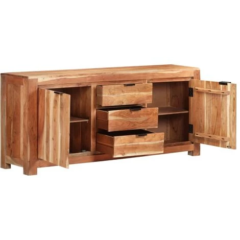 VidaXL Buffet 175x40x75 Cm Bois D'acacia Massif - Brun 3 VidaXL Buffet 175x40x75 Cm Bois D'acacia Massif - Brun – Image 3