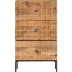 TRUE DEAL Buffet 45x30x75 Cm Bois De Manguier Massif -Buffet et enfilade Soldes 30320951 3