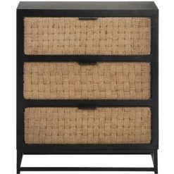 VidaXL Buffet 60x35x70 Cm Bois De Manguier Massif - Noir 6 VidaXL Buffet 60x35x70 Cm Bois De Manguier Massif - Noir -Buffet et enfilade Soldes 30358809 2